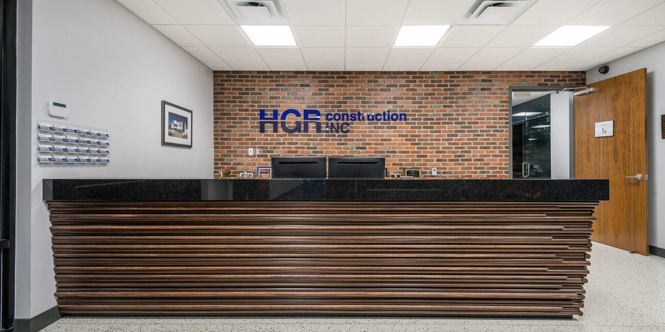 HGR Construction Office reception desk